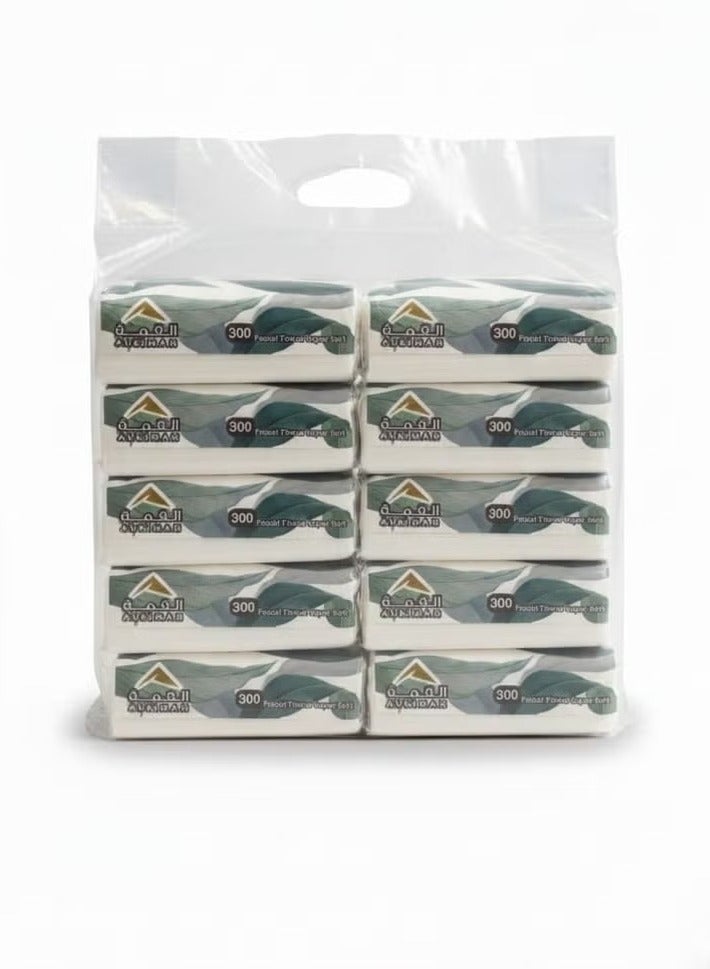 مناديل ناعمة 300 ورقة فردية عبوة من 10 قطع